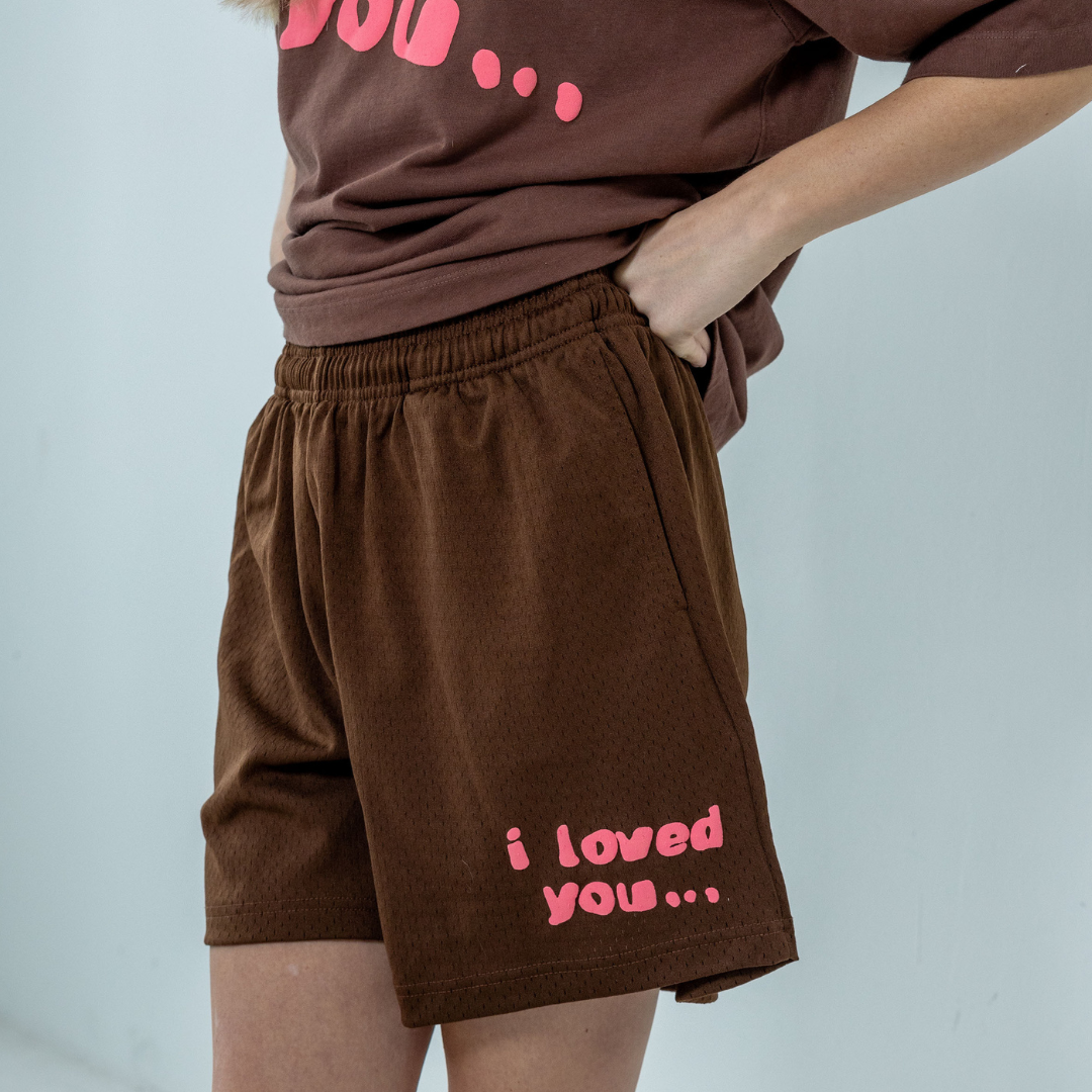 I LOVED YOU... MESH SHORT BROWN