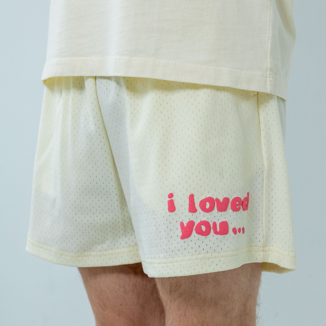 I LOVED YOU... MESH SHORT CREAM