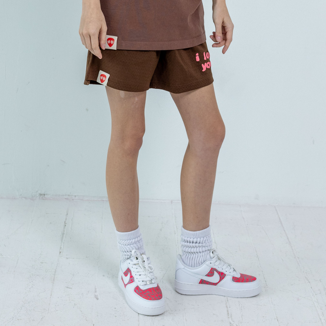 I LOVED YOU... MESH SHORT BROWN