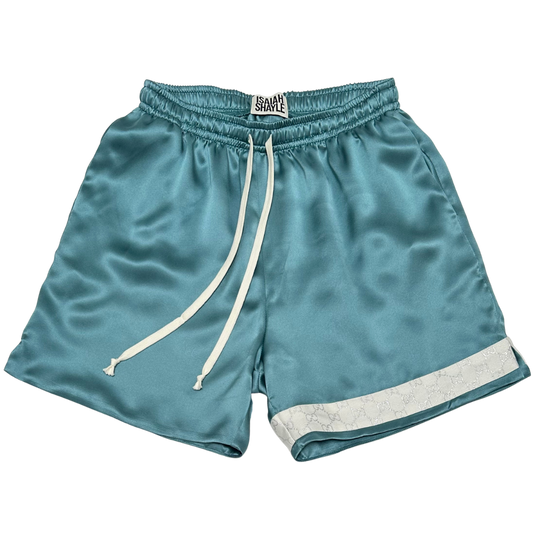 Pure Silk GG Shorts Aqua