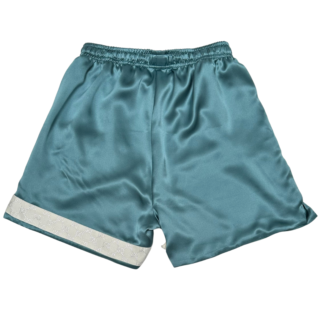 Pure Silk GG Shorts Aqua