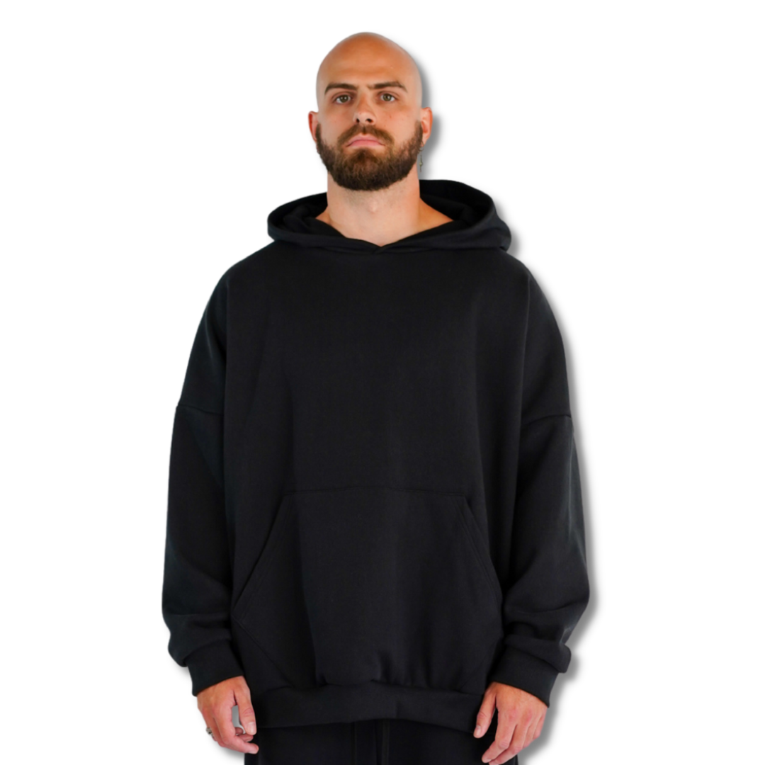 BASICS BLACK LOUNGE HOODIE