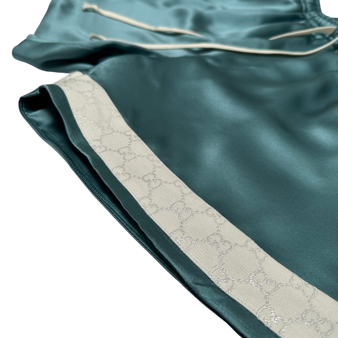 Pure Silk GG Shorts Aqua