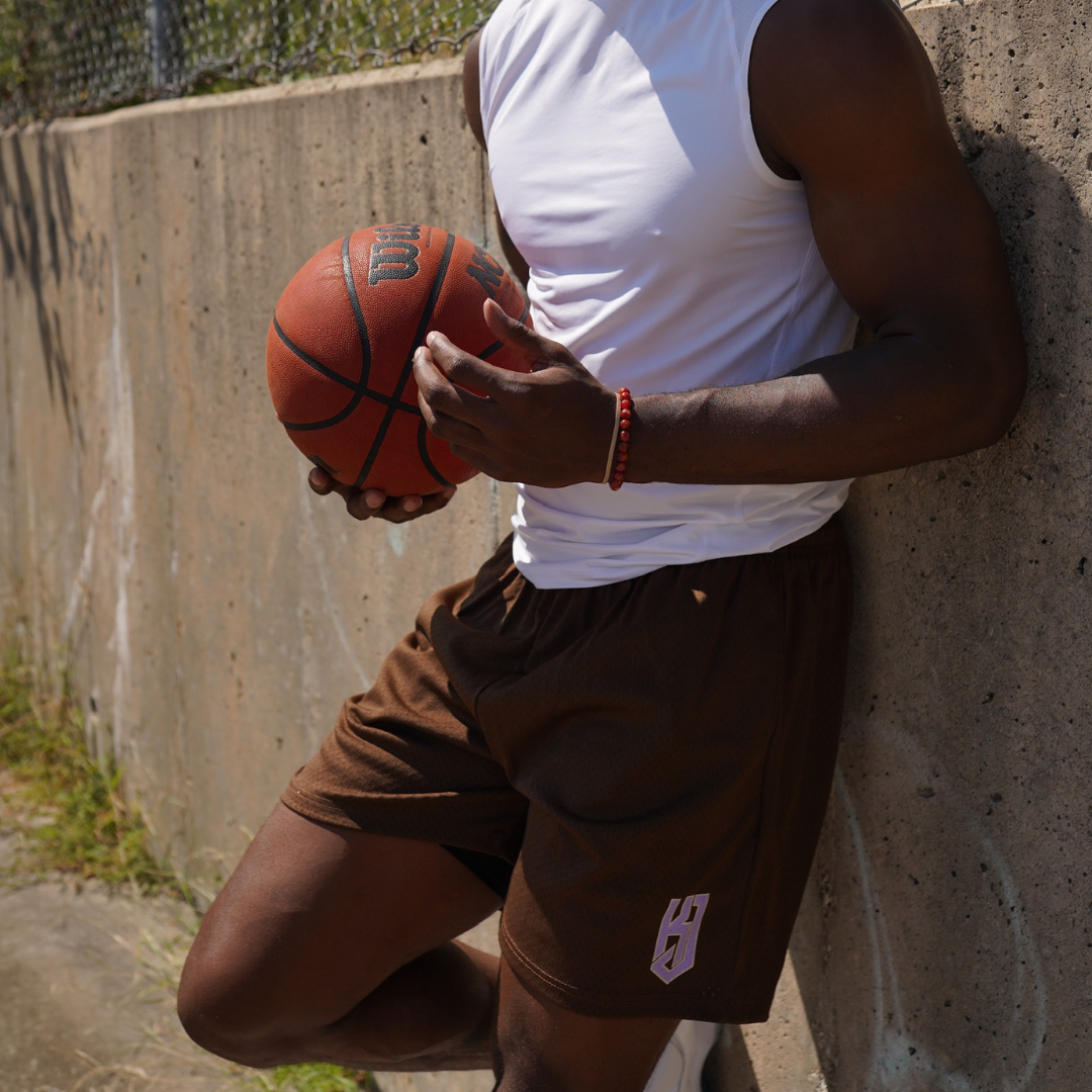 KJ x ISAIAH SHAYLE PRO MESH SHORT - BROWN