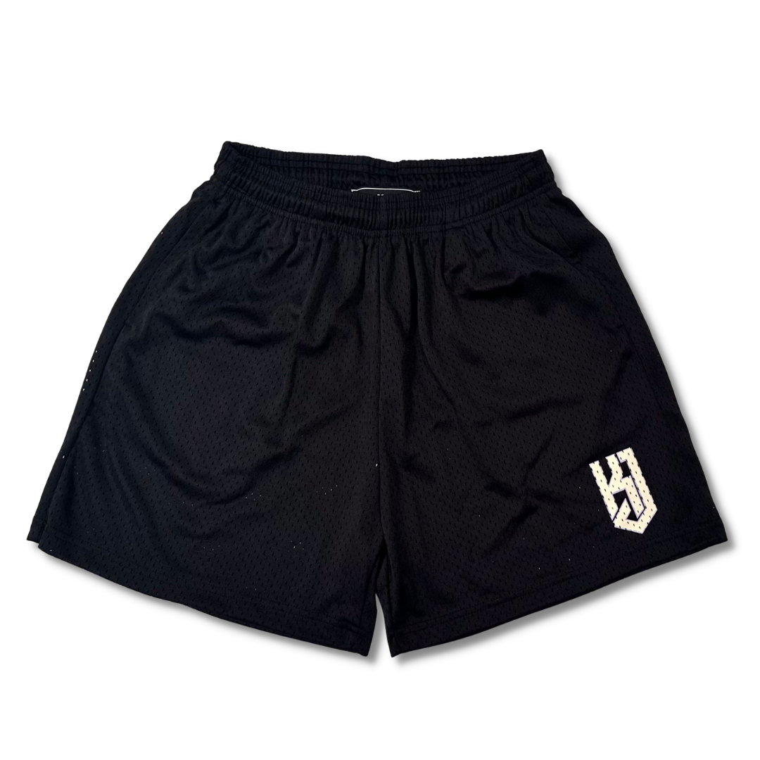 KJ x ISAIAH SHAYLE PRO MESH SHORT - BLACK (CREAM/LAV)