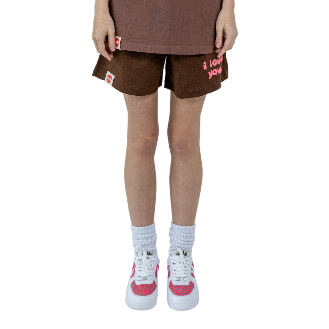 I LOVED YOU... MESH SHORT BROWN