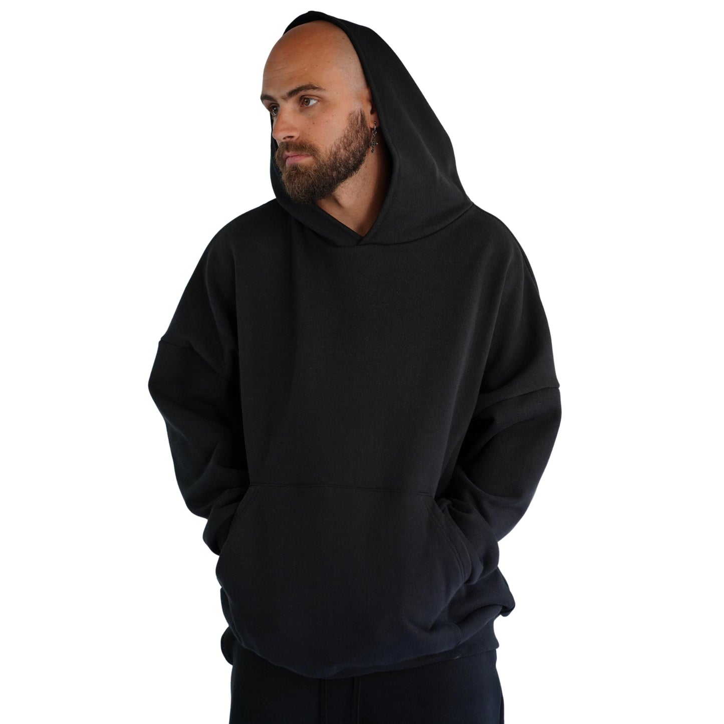 BASICS BLACK LOUNGE HOODIE